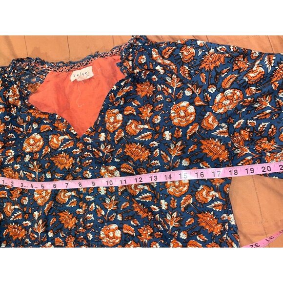 Velvet By Graham Shoshana Printed Floral Boho V-Neck Women's Dress Size Medium - Picture 6 of 9